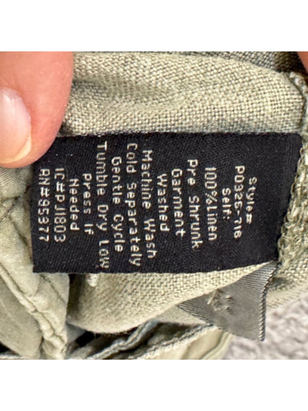 Sanctuary Terrain Crop Linen Size 26 Cargo Pants "Fatigue" Color Toggle Ankle - Picture 4 of 12